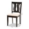 Baxton Studio Fenton Modern and Contemporary Sand Fabric and Dark Brown Finished Wood 2-Piece Dining Chair Set 176-11378-Zoro - alternate 5